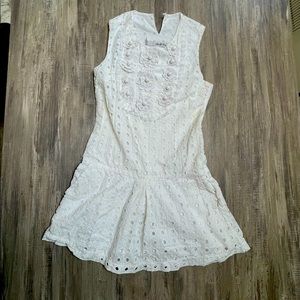 White Eyelet Lace Dress